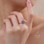 Sterling Silver One Carat Mystic Black Cz Ring, thumbnail 11 of 12