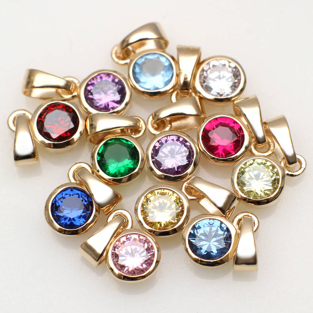 18ct Gold Plated And Swarovski Crystal Birthstone Charm, 1 of 4