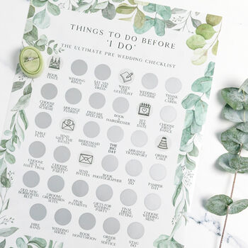 Wedding Planning Scratch Poster | Eucalyptus, 3 of 6