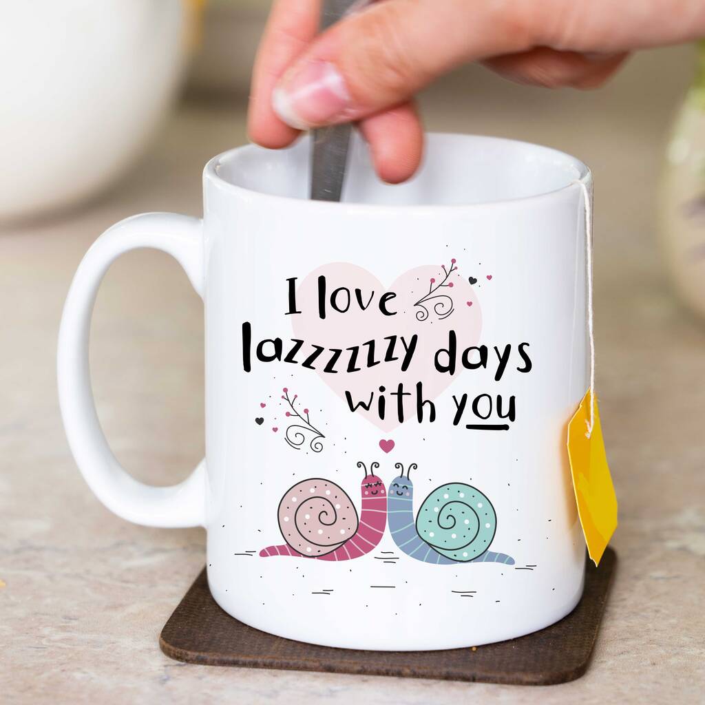 Cute Personalised Valentines Day Snail Mug By Advent Horizon
