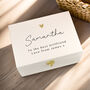Personalised Gold Heart White Memory Box, thumbnail 1 of 5