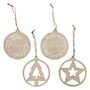 Wooden Hanging Christmas Decorations Set, thumbnail 2 of 3