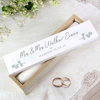 Personalised Botanical Wedding Certificate Holder, 5 of 5