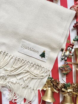Christmas Embroidered Name Patch For Stockings And Santa Sacks, 6 of 9