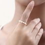 Genuine Baroque Pearl Elastic Ring, thumbnail 1 of 12