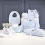 Personalised Towel And Comforter Blue Baby Gift Set, thumbnail 3 of 11