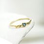 Blue Sapphire Dainty Gold Ring, thumbnail 1 of 6