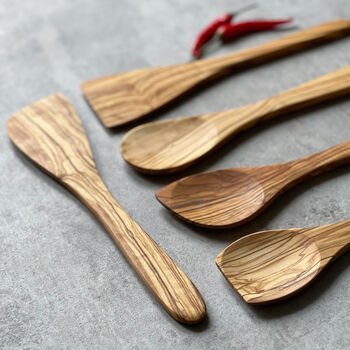 Olive Wood Spatula Utensil Set, 2 of 5