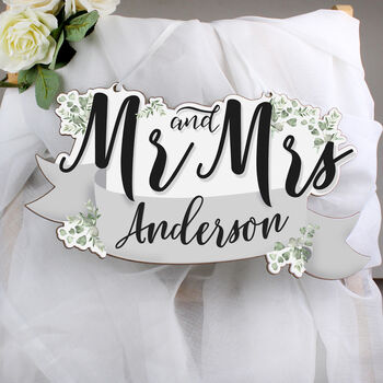 Personalised Mr And Mrs Wedding Sign, 2 of 2