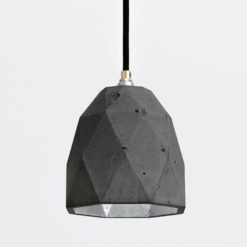 Handmade Dark Grey Concrete Triangle Pendant, 2 of 5