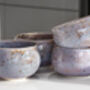 Handmade Lavender Dolor Porcelain Bowl With Glaze Drips, thumbnail 1 of 5