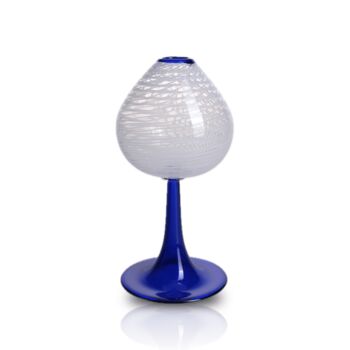 Supporto Blu Neck Hand Blown Glass Vase, 4 of 5
