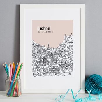 Personalised Lisbon Print, 4 of 10