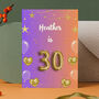 Personalised Gold 30th Birthday Card, thumbnail 1 of 3
