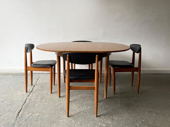 Mid Century Dining Table And Chairs Set By Schreiber, 3 of 12