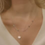 Dainty Silver Disc Minimalist Necklace, thumbnail 5 of 5