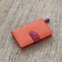 Woman's Personalised Orange Leather Wallet, thumbnail 2 of 12