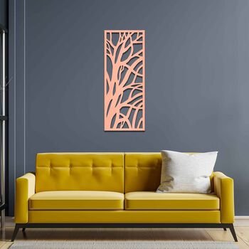 Geometric Wooden Tree Wall Art Modern Hanging Decor, 4 of 12