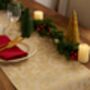 Christmas Table Runner Gold Glitter Acorn 3m Long, thumbnail 1 of 5