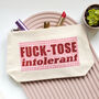 Zero Tolerance Funny Cosmetic Bag, thumbnail 1 of 3