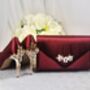 Burgundy Bridal Shoes And Matching Bag, thumbnail 2 of 8