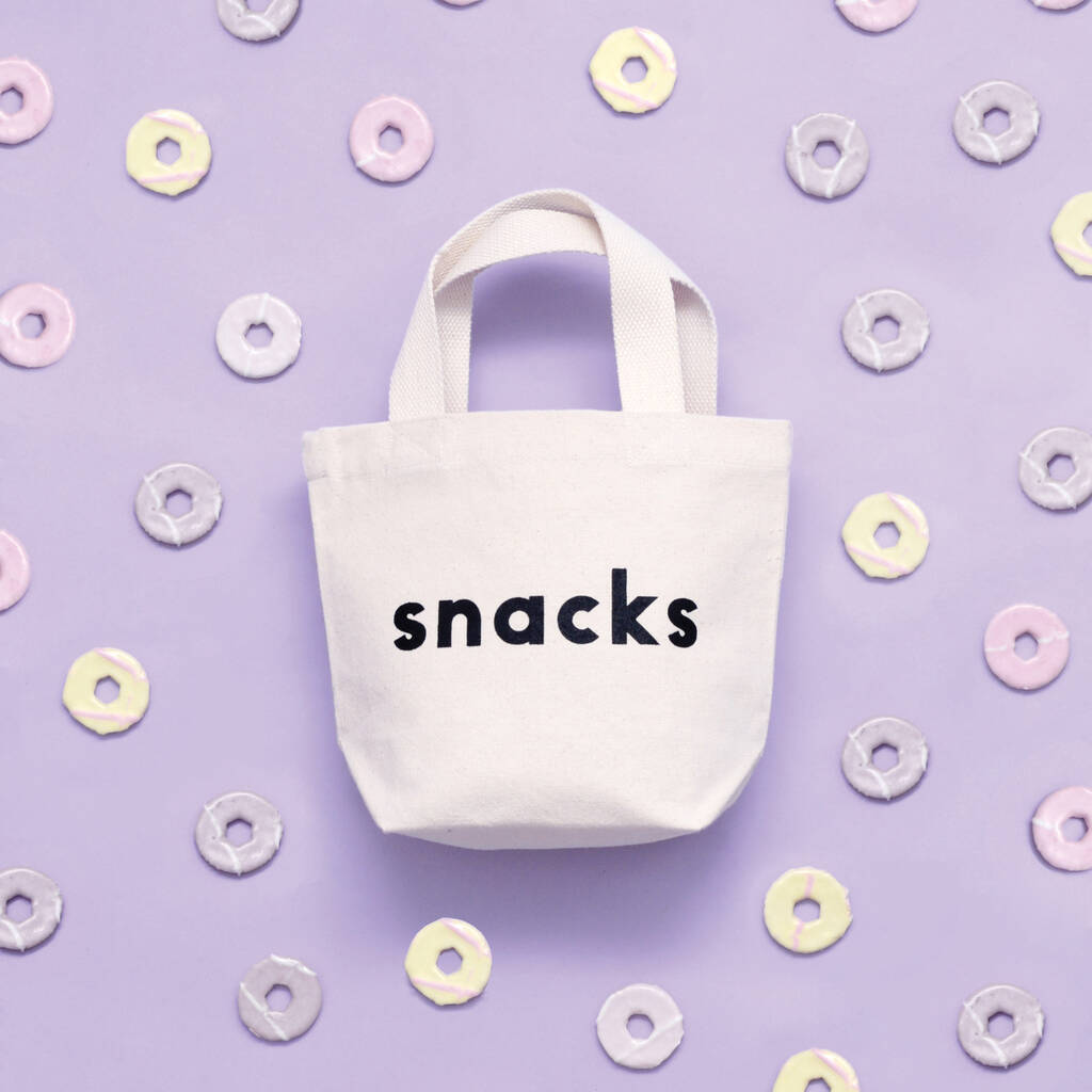 'Snacks' Little Canvas Bag, 1 of 5