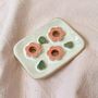 Ceramic Soap Dish With Pink Flowers, thumbnail 2 of 3