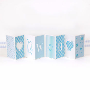 Personalised Boy's Name Banner Card, 5 of 7