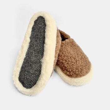 Two Tone Wool Fleece Slippers, 4 of 6