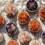 Make A Beaded And Embroidered Christmas Tree Bauble Kit, Purple, thumbnail 6 of 8