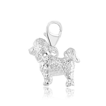 Bichon Charm Sterling Silver, 5 of 12