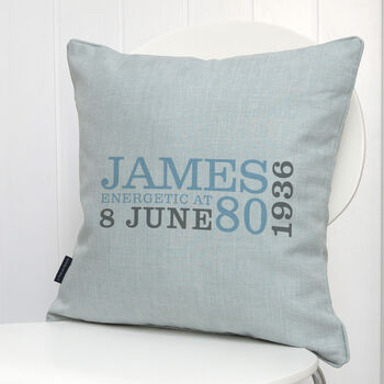 Personalised 80th Birthday Cushion, 2 of 4