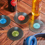 Personalised Vinyl Record Beer Mat Coasters, thumbnail 4 of 7