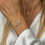 Interlocking Hearts Bracelet In Sterling Silver, thumbnail 5 of 11