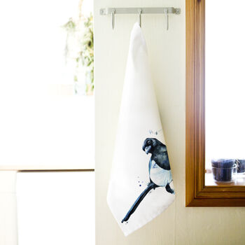 Inky Magpie Tea Towel, 4 of 6