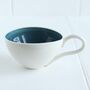 Handmade Porcelain Wonky Cappuccino Cup, thumbnail 12 of 12