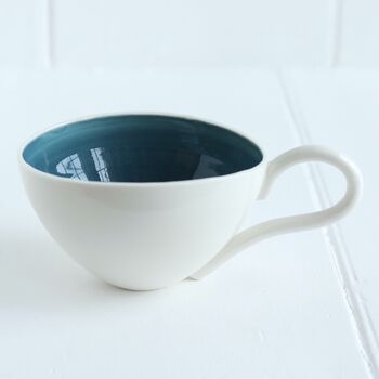 Handmade Porcelain Wonky Cappuccino Cup, 12 of 12