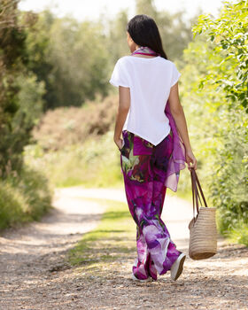 Sweet Pea Linen Palazzo Trousers, 2 of 4