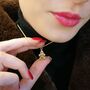 Gingerbread Man Necklace, Silver Or Gold Plated, thumbnail 4 of 10