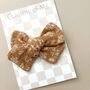 Toffee Floral Hair Bow Stocking Filler, thumbnail 1 of 5