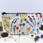 Wildflowers Watercolour Cosmetic Bag, thumbnail 5 of 6