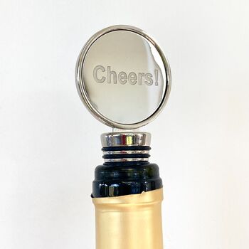 Silver Cheers! Wine Bottle Stopper, 3 of 3