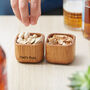 Personalised Salt And Pepper Pinch Pot Set In Solid Oak, thumbnail 2 of 9