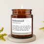 Brown Jar Candle • 'Bridesmaid Definition” • Scented Jar Candle • Special Gift • Humor Candle • Gift For Her • Hen Party Gift, thumbnail 1 of 3