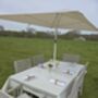 Herringbone Outdoor Garden Tablecloth With Parasol Hole, thumbnail 5 of 5