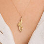 Yellow Gold Plated Cheeky Monkey Necklace, thumbnail 1 of 10