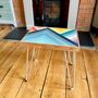 Colourful Wooden Mosaic Topped Side Table, thumbnail 2 of 4