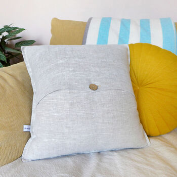 Cow Parsley Linen Cushion, 3 of 3