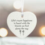 Personalised Porcelain Heart Keepsake For Friends Lifes Truest Happiness, thumbnail 2 of 2