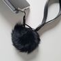 Black Pom Pom Phone Strap, thumbnail 3 of 3